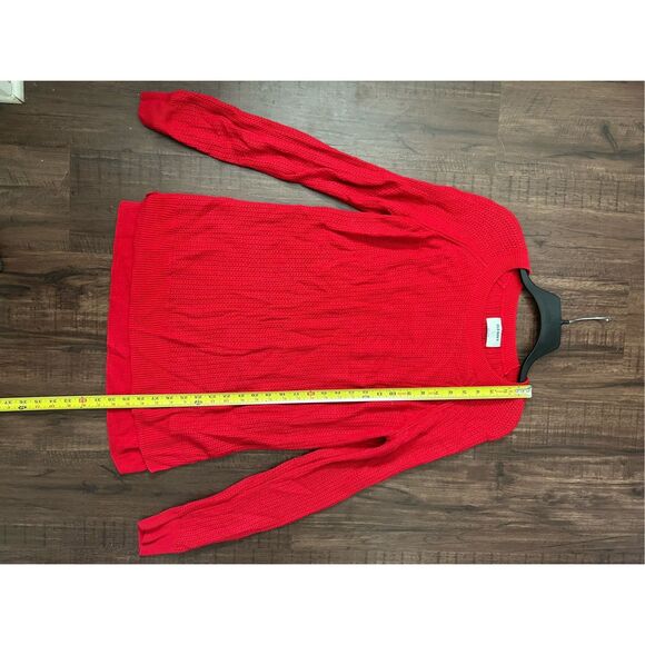 Old Navy Chunky Knit Red Pullover Sweater, Size Large - Picture 5 of 6